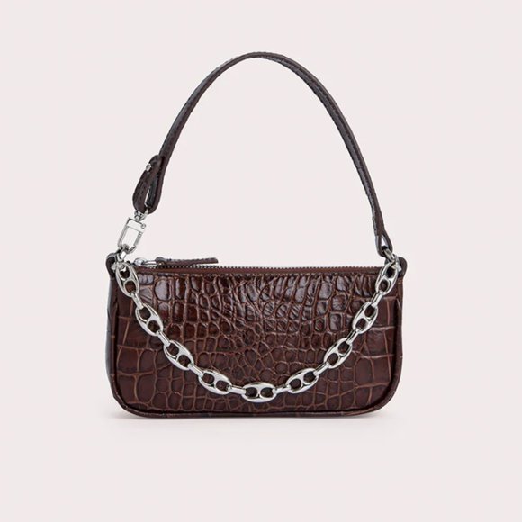 By Far Mini Rachel Nutella Croco Embossed Leather - Picture 2 of 11